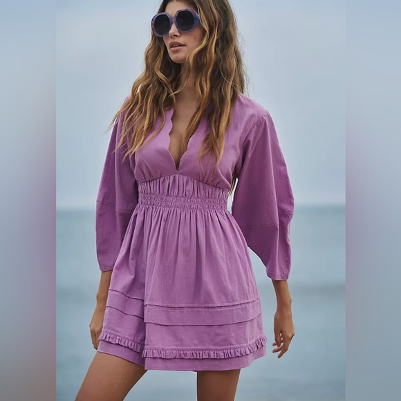 FREE PEOPLE Vacay Vibin Mini Dress NWT - LARGE - Picture 1 of 13